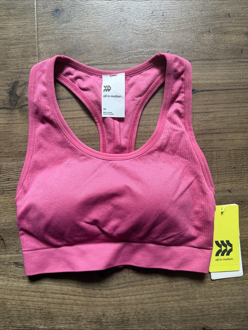 all in motion Hot Pink Seamless Racerback Sports Bra